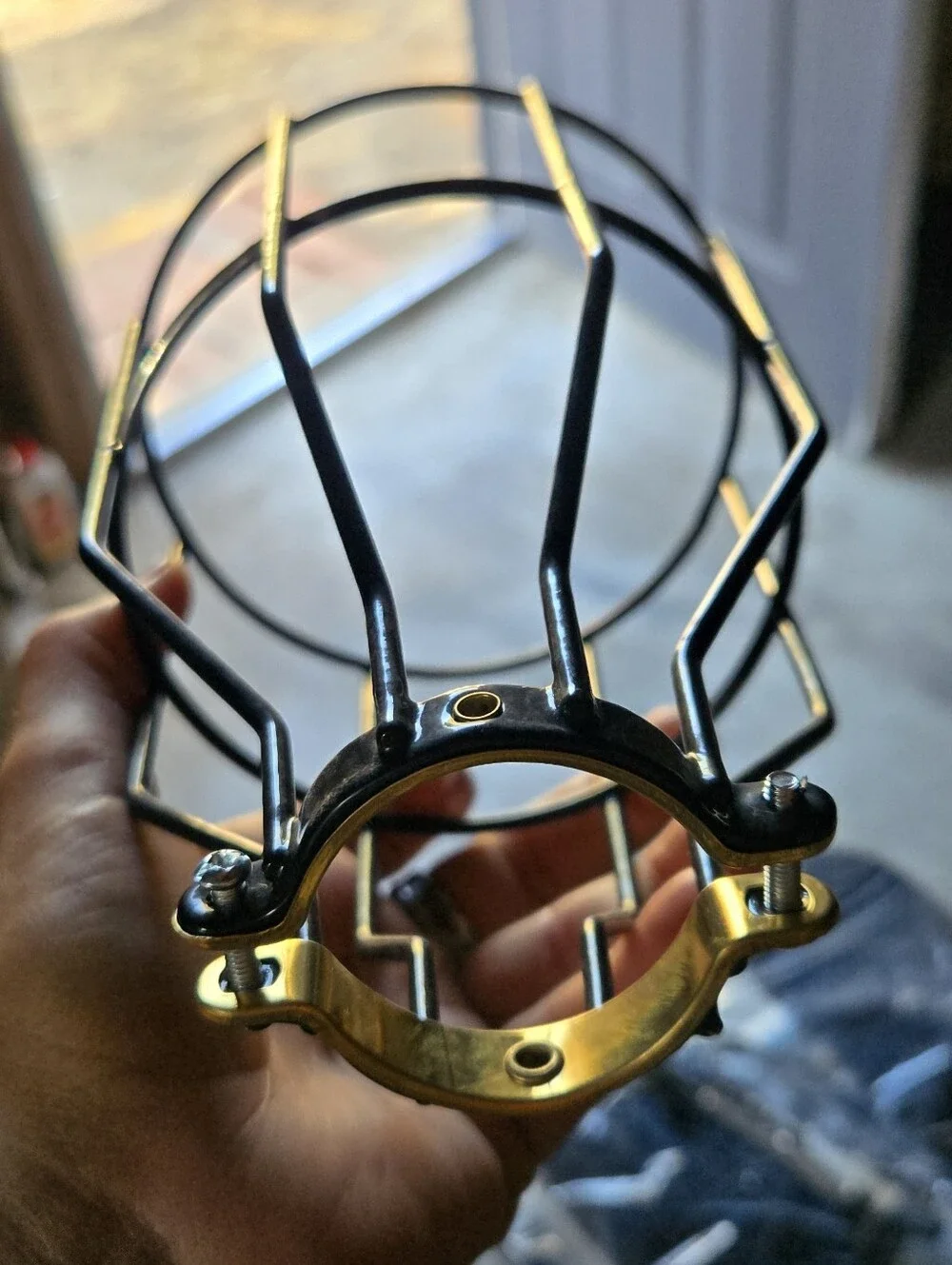 Modern Industrial Black Cage Pendant Light - Unbranded